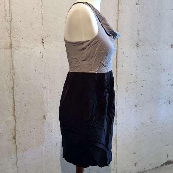 SILK Block Color Zip Back Mini Dress Size Small - Picture 4 of 8